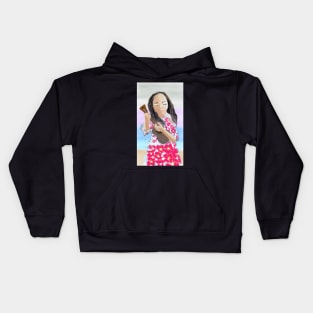 Ukulele Girl Grows up Kids Hoodie